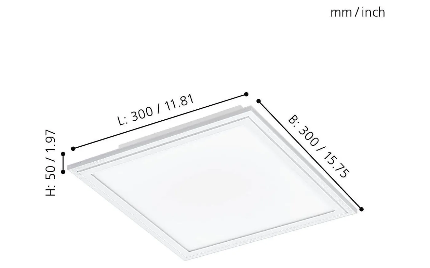 Led Plafond 30cm LED 4000K 14W Vit