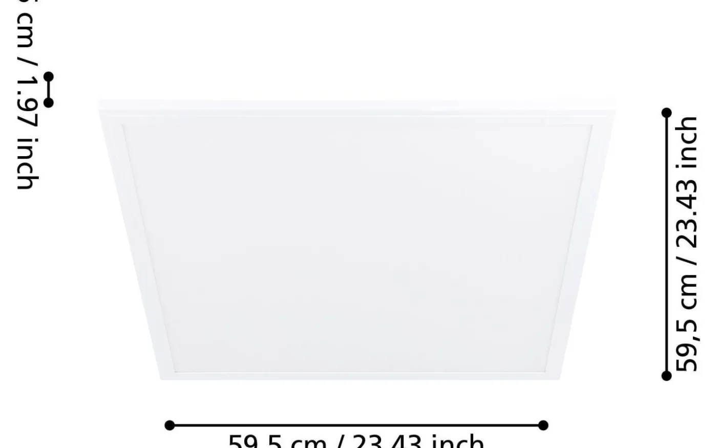 Led Plafond 59,5cm LED 4000K 35W Vit