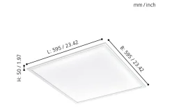 Led Plafond 59,5cm LED 4000K 33W Vit