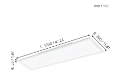 Led Plafond 120cm LED 4000K 33W Vit
