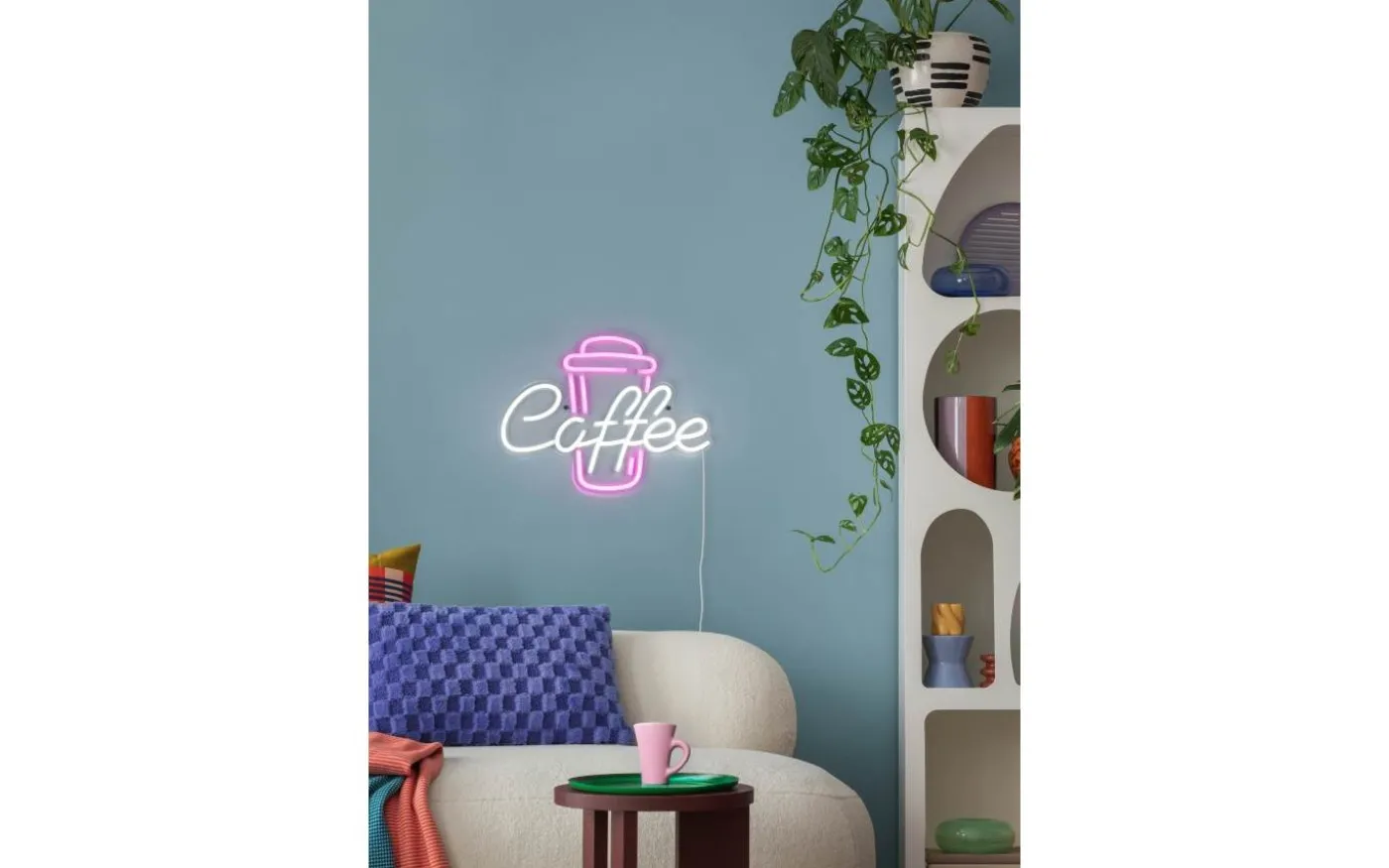 LED-neonskylt för kaffe
