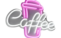 LED-neonskylt för kaffe