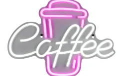 LED-neonskylt för kaffe