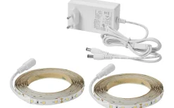 LEDstrip 2x5m 2700K 230lm/m 2,8W/m Komplett Kit IP20