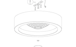 Leganes Plafond 45,5cm LED 3000K 25,5W Vit