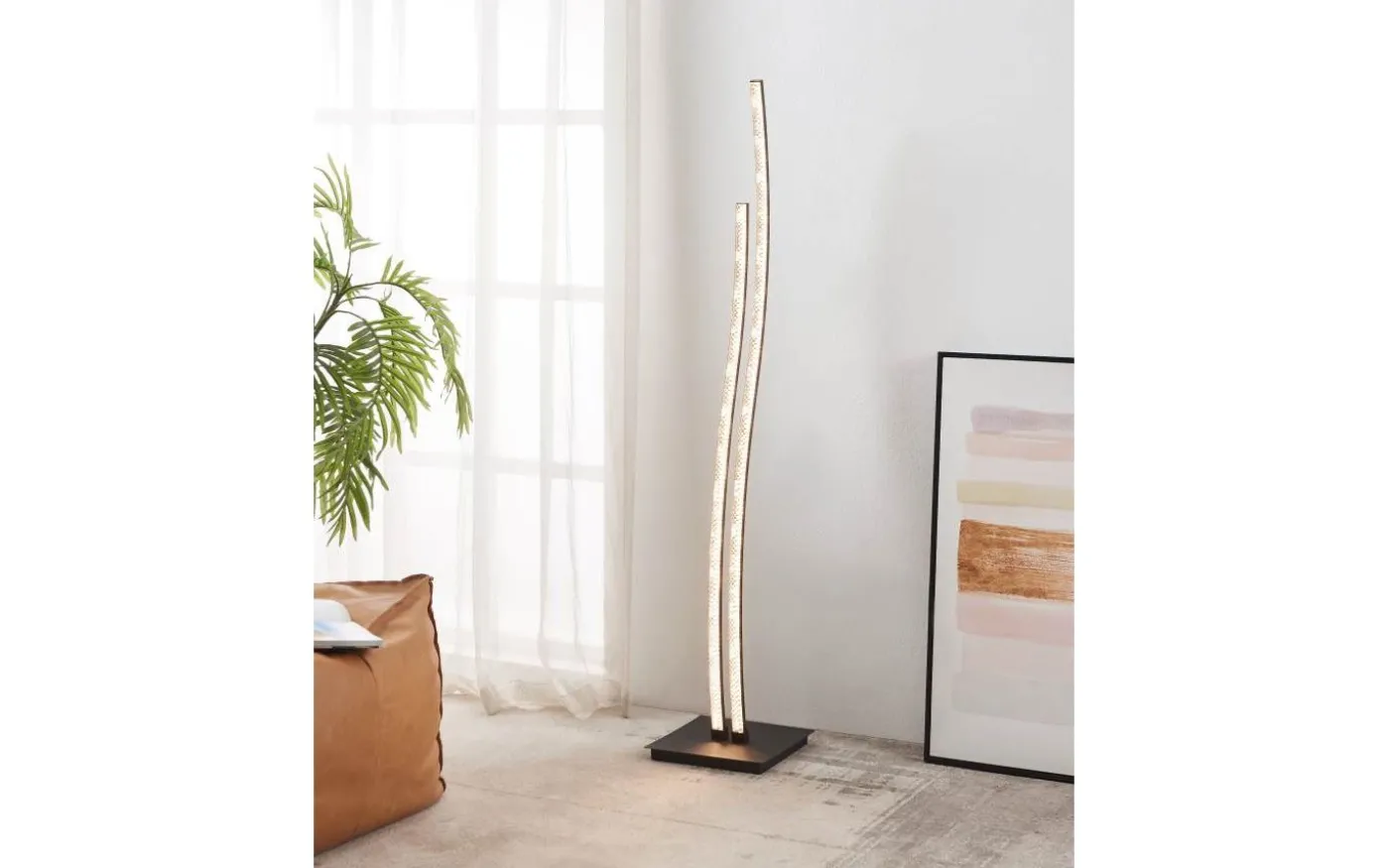 Lejias Golvlampa 123cm LED 3000K 16W Svart