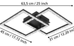 Lejias Plafond 45cm LED 3000K 21W Svart