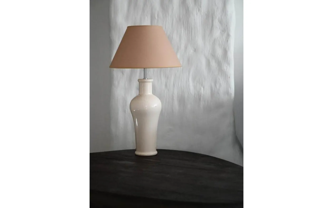 Lejodal Lampfot 40cm Cream Glossy