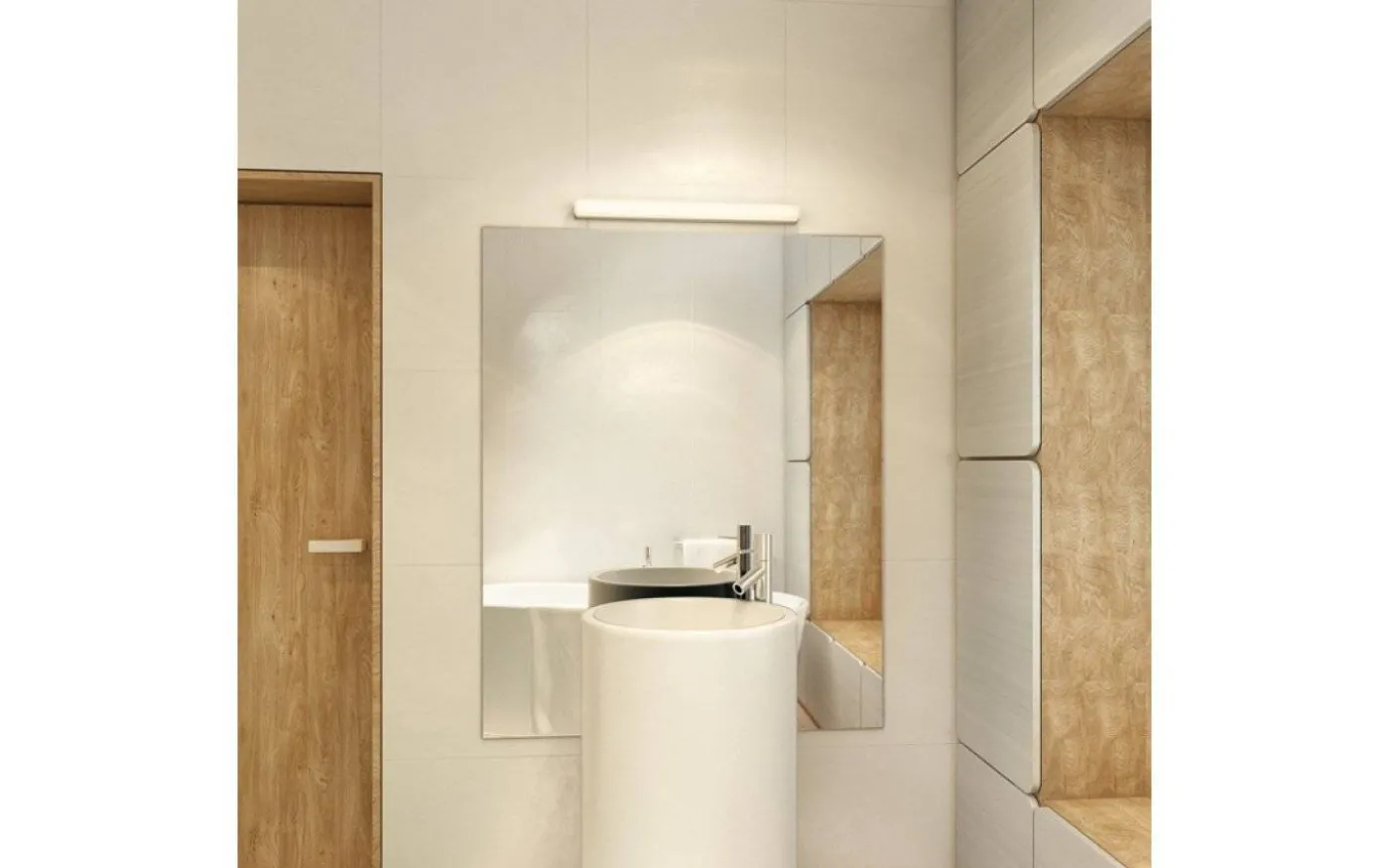 Levia Vägglampa Borstad Aluminium 60cm LED 12W IP44 3000K