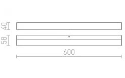 Levia Vägglampa Krom 60cm LED 12W IP44 3000K