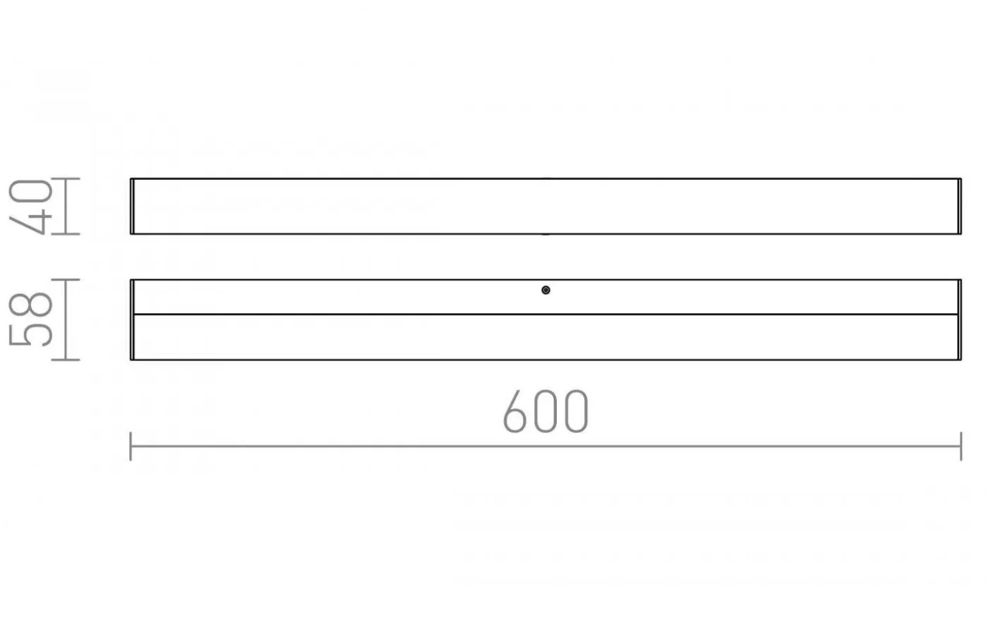 Levia Vägglampa Krom 60cm LED 12W IP44 3000K