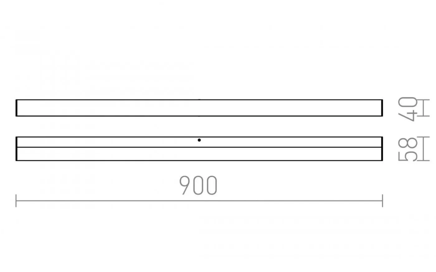 Levia Vägglampa Krom 90cm LED 18W IP44 3000K