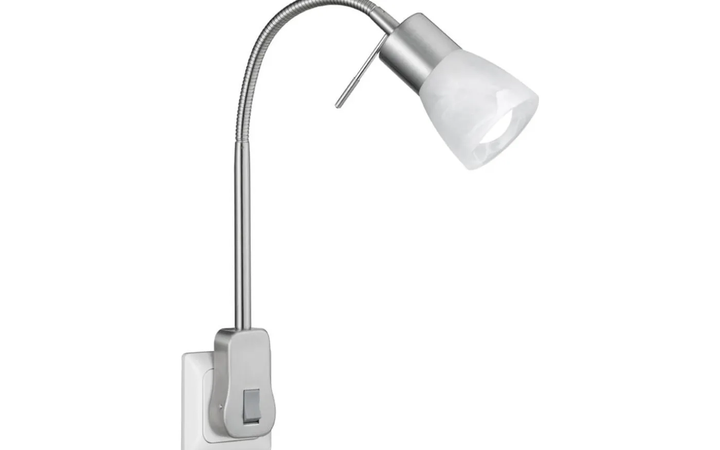 Levisto Spotlight för vägguttag E14 borstad stål