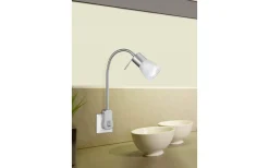 Levisto Spotlight för vägguttag E14 borstad stål