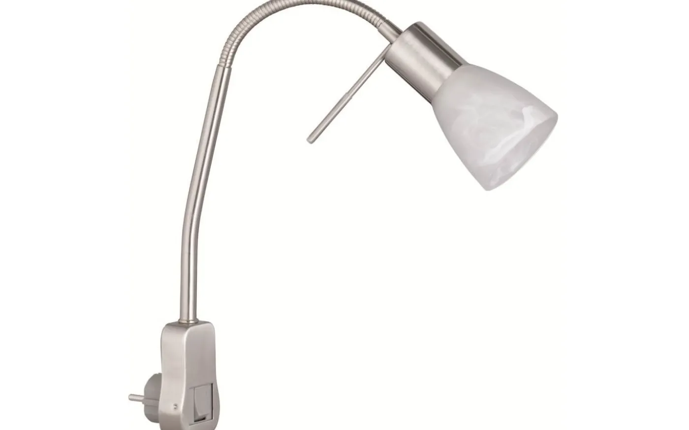 Levisto Spotlight för vägguttag E14 borstad stål