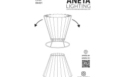 Liam Plisserad Toppringskärm Ø22 Beige