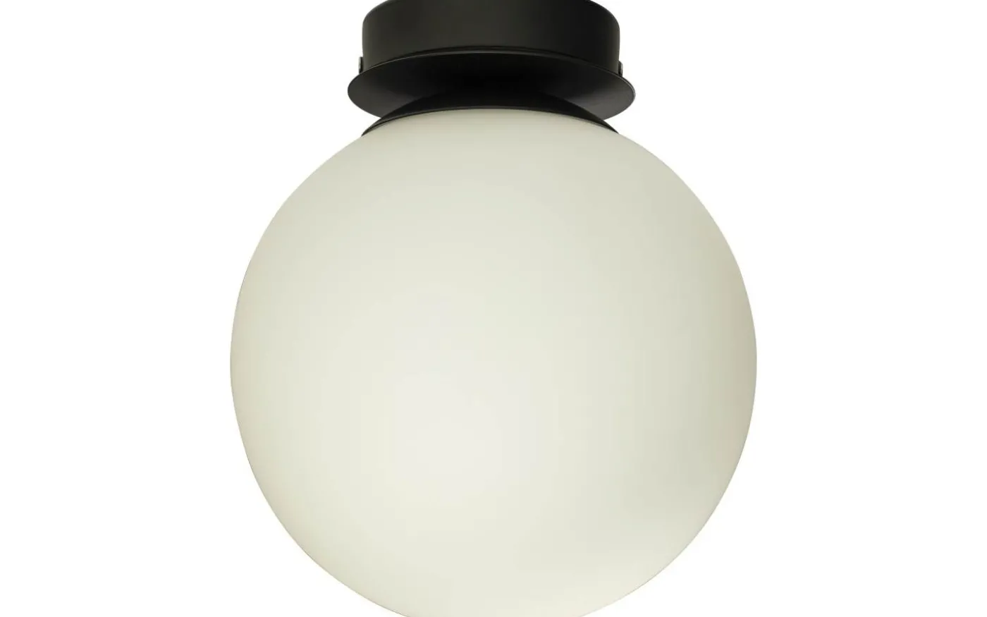 Lido Plafond 20cm Svart/Opalvit IP23