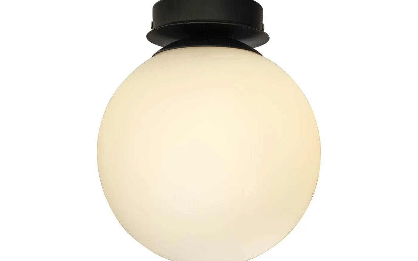 Lido Plafond 20cm Svart/Opalvit IP23