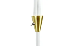 Lilje Golvlampa 135cm Dubbel Vit/Mässing