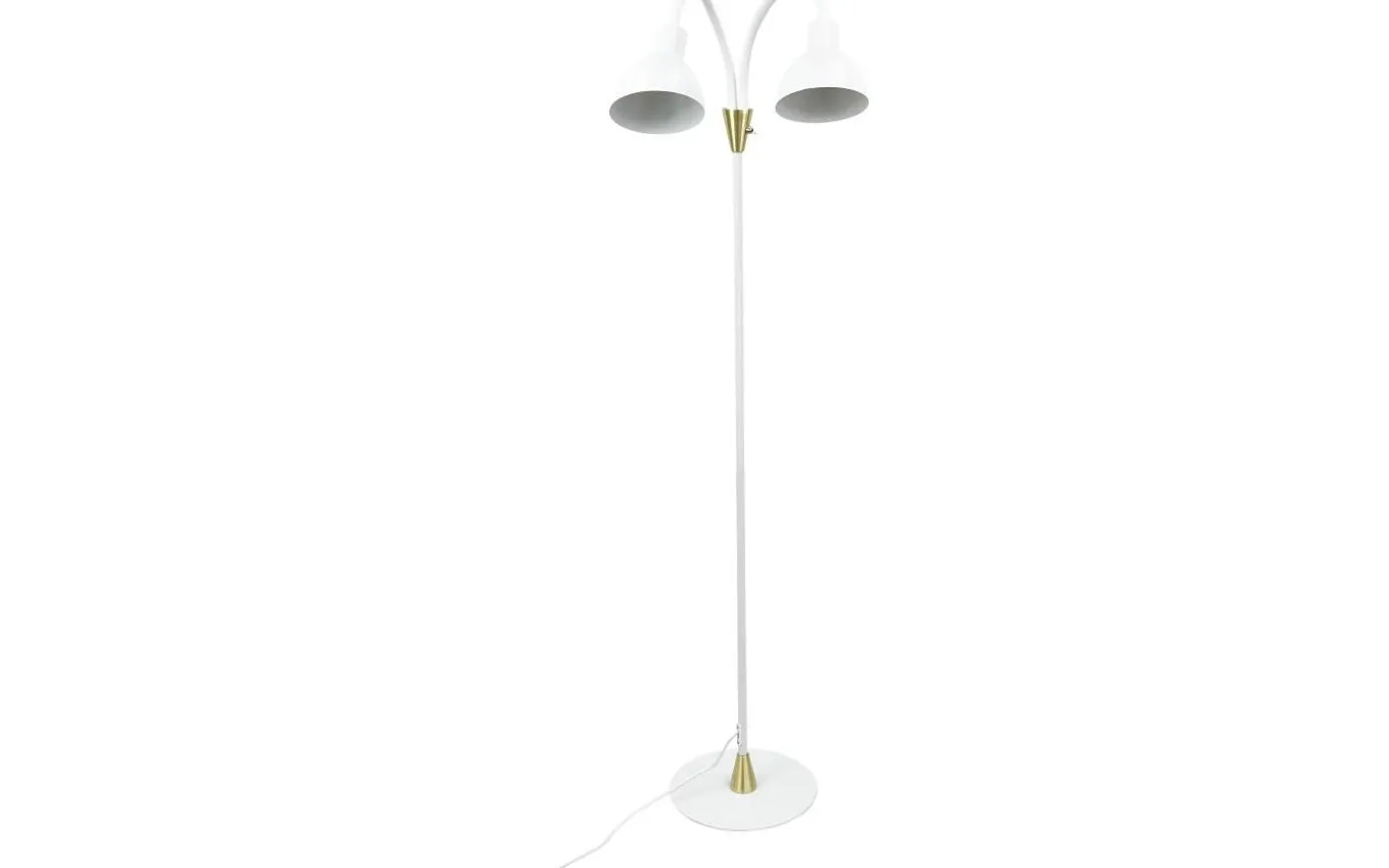 Lilje Golvlampa 135cm Dubbel Vit/Mässing