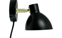 Lilje Vägglampa Svart/Mässing