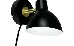 Lilje Vägglampa Svart/Mässing