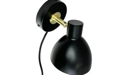 Lilje Vägglampa Svart/Mässing