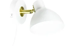 Lilje Vägglampa Vit/Mässing