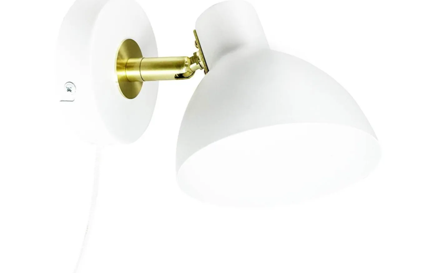 Lilje Vägglampa Vit/Mässing