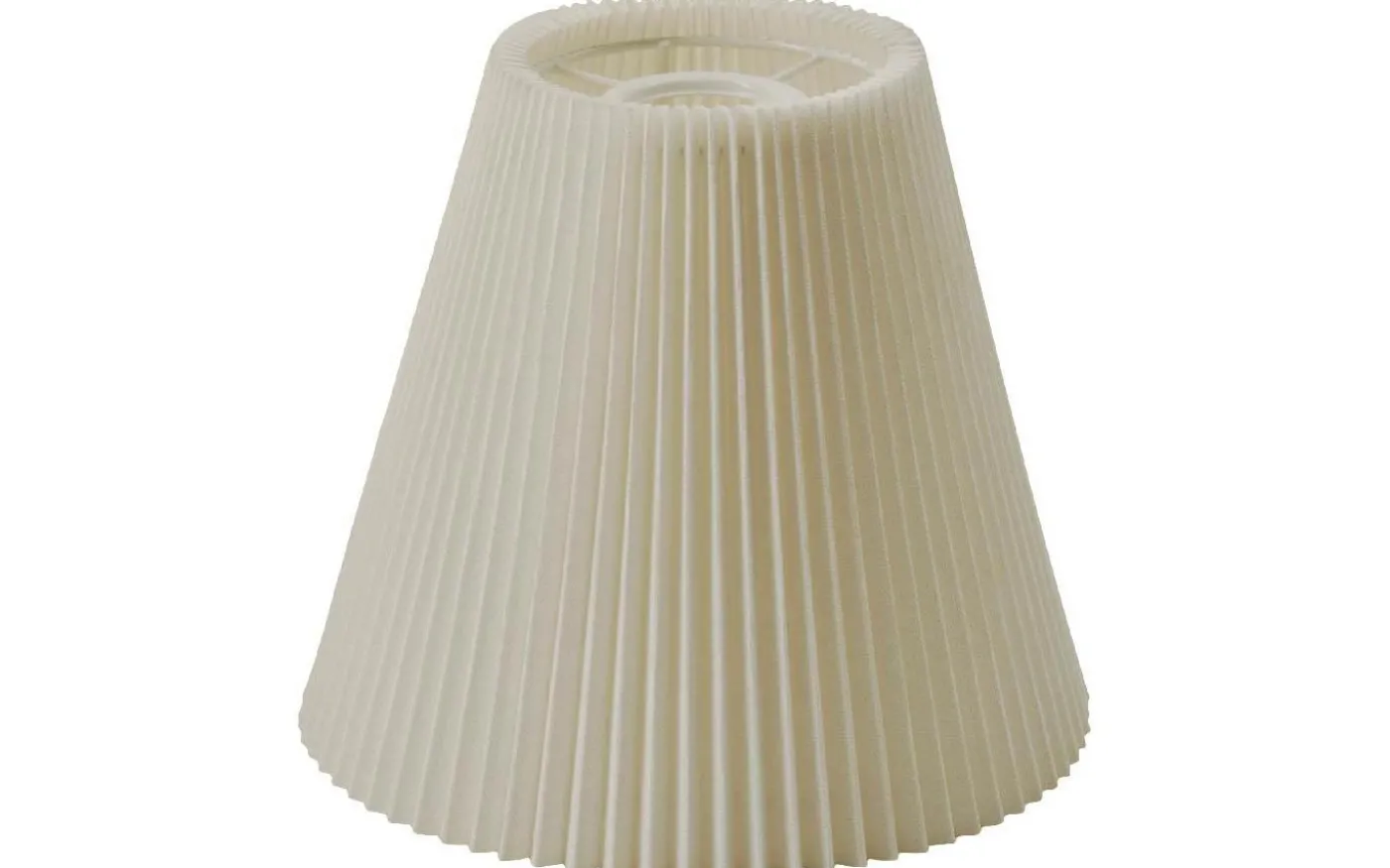 Linda Plisserad Toppringskärm Ø22cm Vit