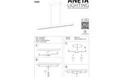 Linea Taklampa 100cm LED 22W 3000K Trä/Svart