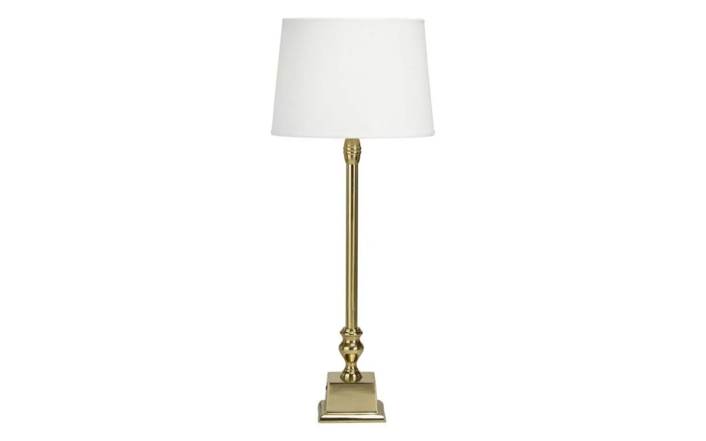 Linné Bordslampa 50cm Guld med lampskärm Sofia Offwhite