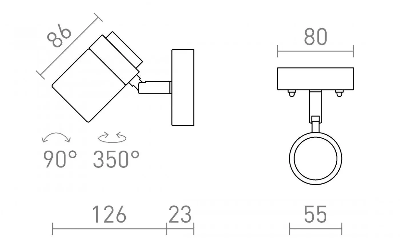 Linn I Vägglampa Krom/Opal IP44