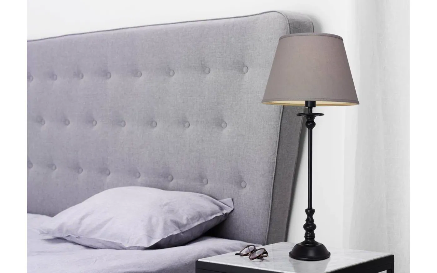 Linne Lampskärm Ø25cm Grå