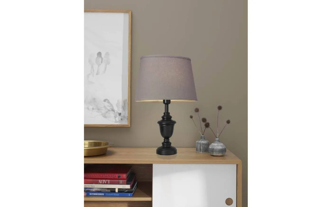 Linne Lampskärm Ø25cm Grå