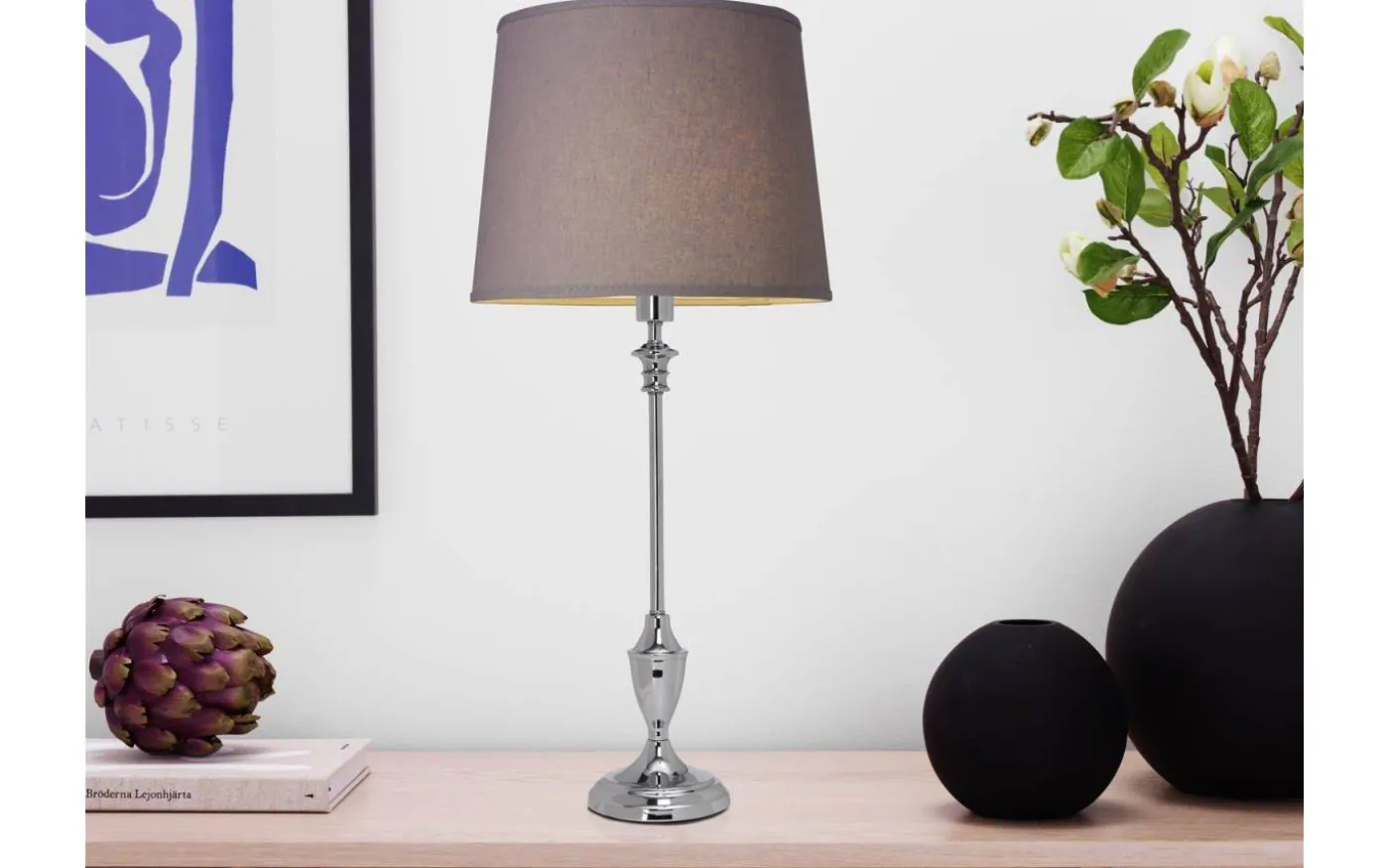 Linne Lampskärm Ø30cm Grå