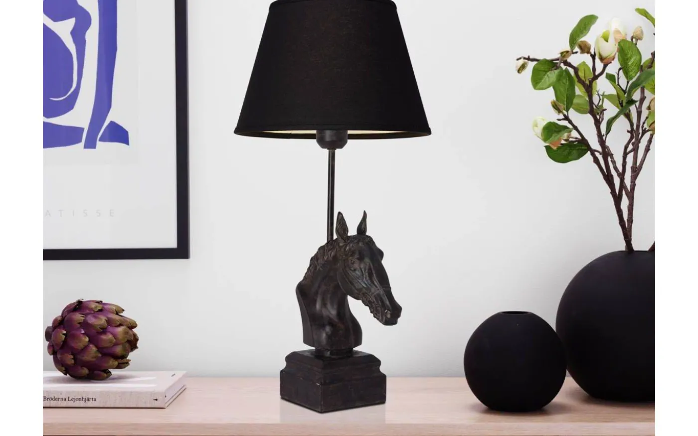 Linne Lampskärm Ø25cm Svart