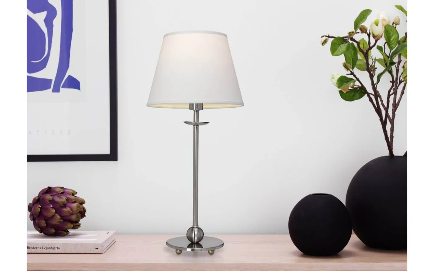 Linne Lampskärm Ø20cm Vit