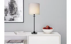 Linne Lampskärm Cylinder Ø25cm Vit