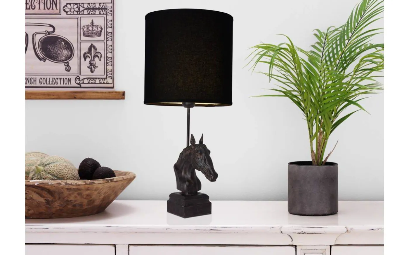 Linne Lampskärm Cylinder Ø25cm Svart