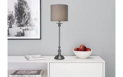 Linne Lampskärm Cylinder Ø20cm Grå