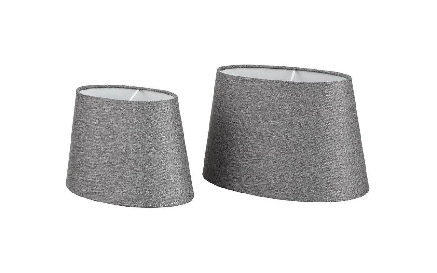 Linne Lampskärm Oval 28cm Grå