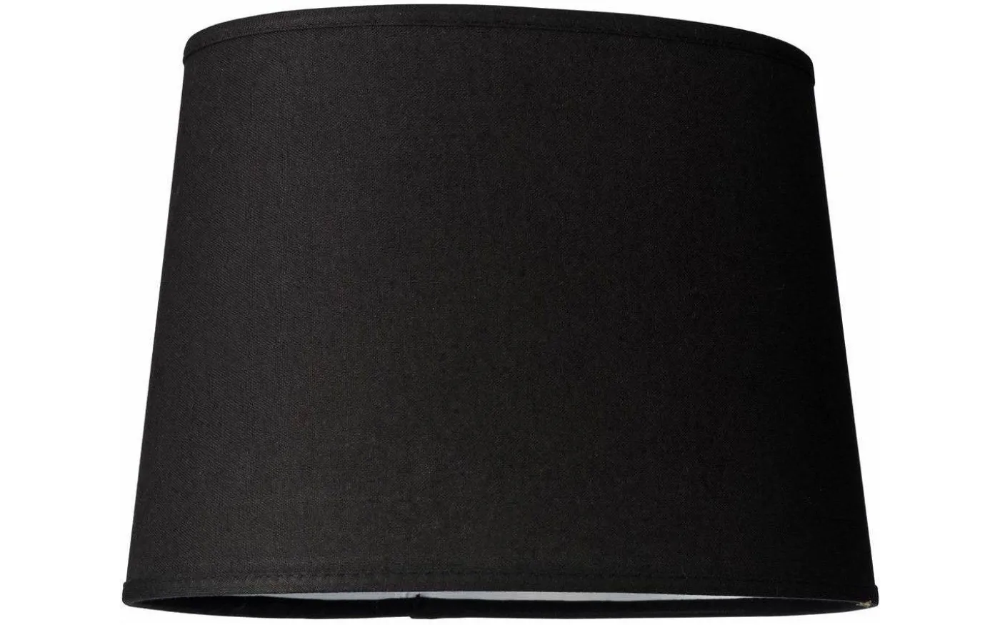 Linne Lampskärm Oval 32cm Svart