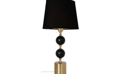 Linne Lampskärm Oval 32cm Svart