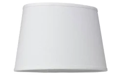 Linne Lampskärm Oval 25cm Vit