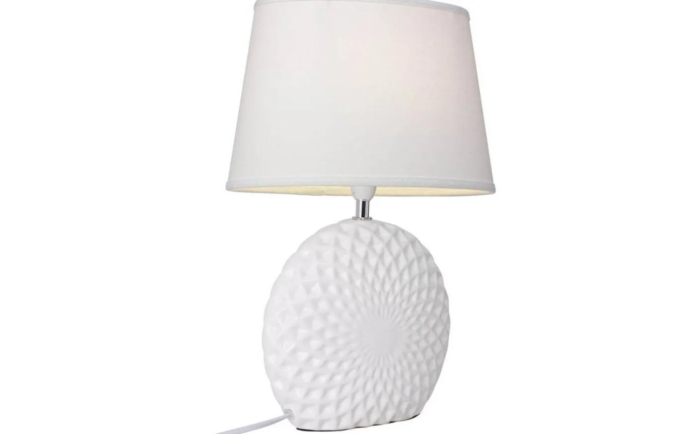 Linne Lampskärm Oval 25cm Vit