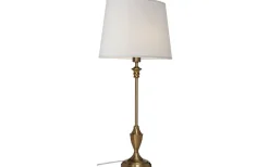 Linne Lampskärm Oval 32cm Vit