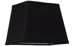 Linne Lampskärm Rektangulär 23,5cm Svart