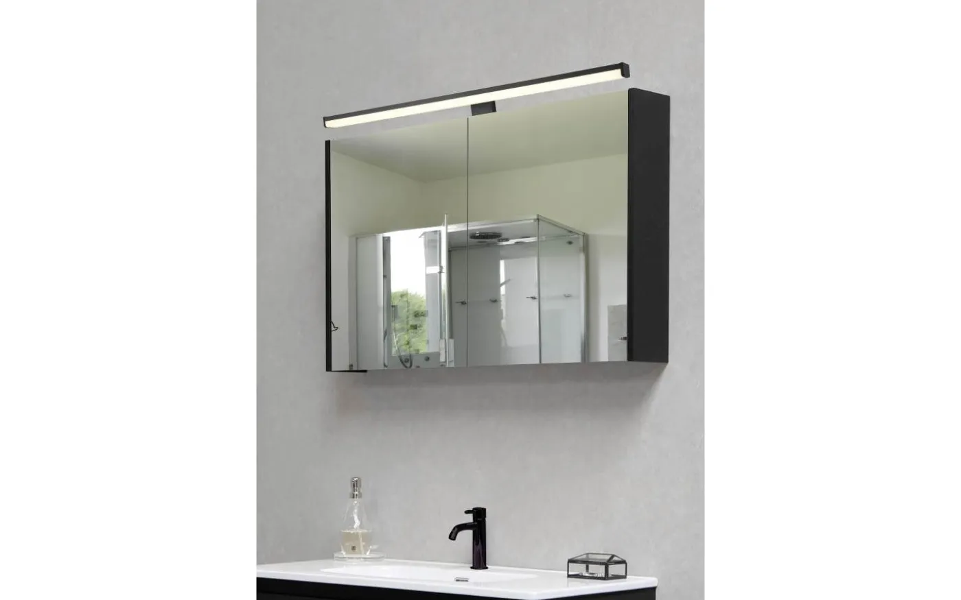 Lino H2O Vägglampa LED 60cm mattsvart IP44