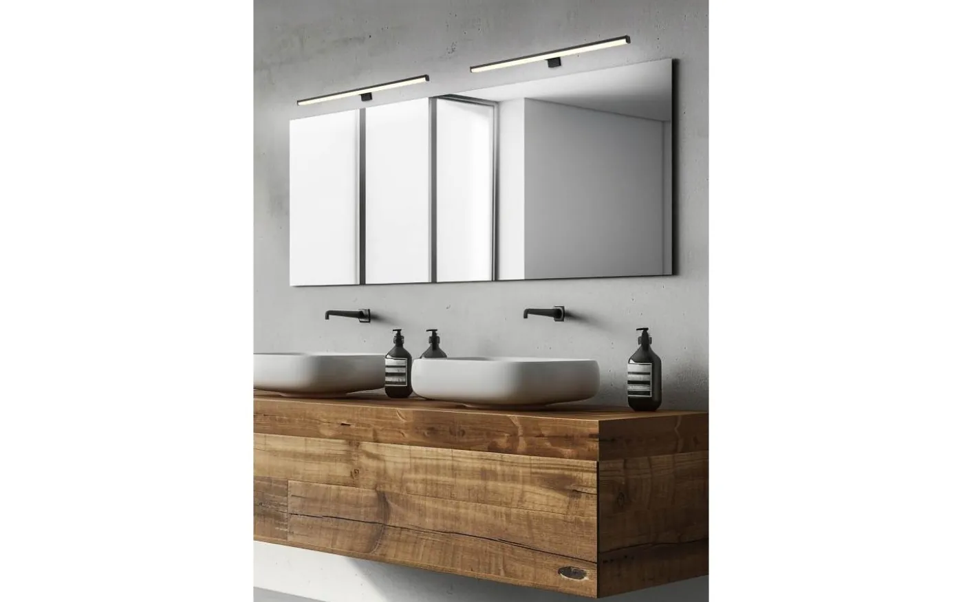 Lino H2O Vägglampa LED 60cm mattsvart IP44